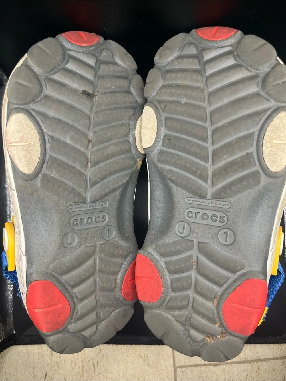 CROCS Kids' Blue, Red & Yellow Robot-Themed Clog